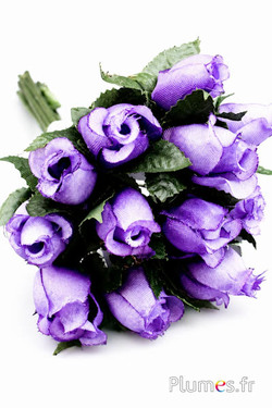 Boeket van stoffen bloemen - 11-12 bloemen, hoogte 11 cm - violet